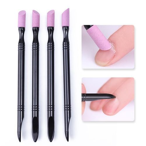 Vernis À Ongles Quartz Pierre Stylo Vernis Uv Gel Nettoyage Naturel Gommage Cuticule Saleté Dissolvant Peau Morte Poussoir Ongles Gravure Outils 