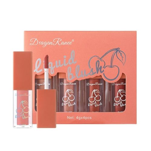 Blush Liquide Longue Durée 4 Couleurs, Maquillage Naturel Pour Joues, Couleur Pêche D2ta 
