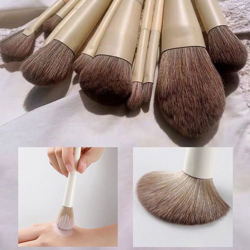 Ensemble De Pinceaux De Maquillage Pour Le Visage, Poudre De Fond De Teint, Ombre À Paupières, Outil De Beauté, 10 Pièces 