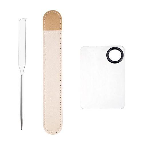 Palette De Mélange De Maquillage 2 En 1, Palette De Base En Acier Inoxydable Pour Mélanger Le Fond De Teint, Ombre À Paupières, Cils, Nail Art D2ta 