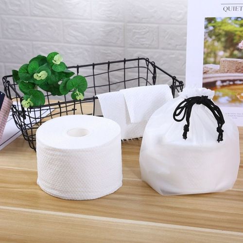 Lingettes Nettoyantes Jetables En Coton Ultra Doux Et Épais, Pour Le Visage, Démaquillant 