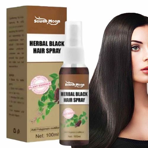 Spray Anti-Blanc Pour Cheveux Noirs, 100ml, À Base De Plantes, Réparation Du Cuir Chevelu, Soins Nourrissants, Sérum De Croissance Des Cheveux Blancs À Noirs 