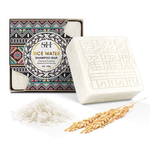 Barres De Shampoing, Savon De Riz, Eau De Riz Naturel, Pour La Croissance Des Cheveux, Cheveux Lisses, Bouclés, Ondulés 