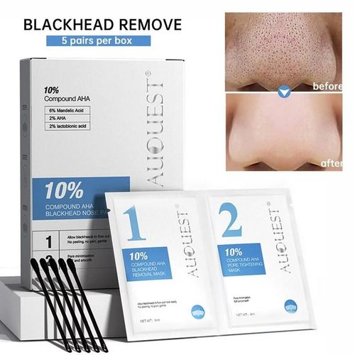 Masque Dissolvant Pour Points Noirs, 5 Paires/Boîte, Bandes Pour Contrôle Du Sébum, Traitement De L'acné, Nettoyage Des Pores En Profondeur, Soins De La Peau 