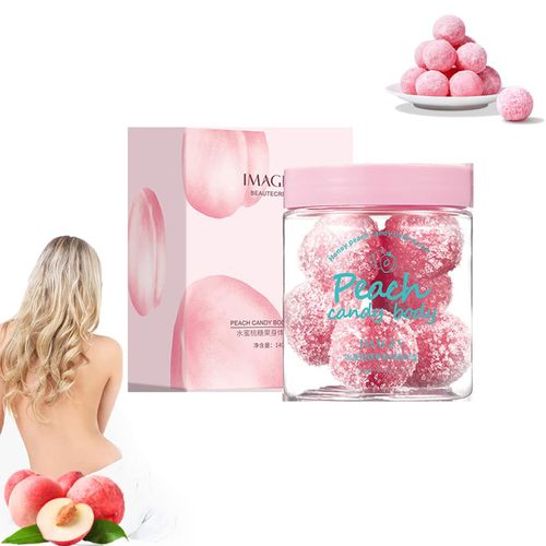Boule De Gommage Pour Le Corps, Pêche Naturelle, Avec Extrait Et Texture Lisse, Gommage Corporel Serré, Hydratant Pour Le Corps 