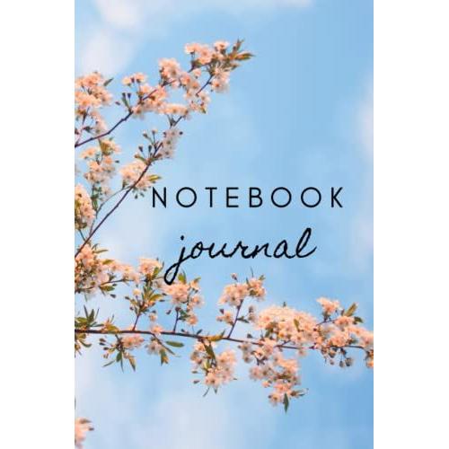 Flower Notebook Pink Floral Design Journal 6x9