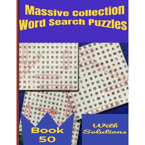 Massive Collection Word Search Puzzle Book For Adults Or Kids: 60 Fun Puzzles: Book 50