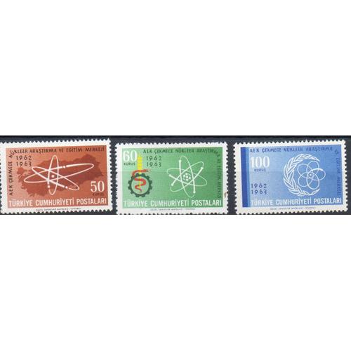 Turquie Timbres Énergies Nucléaires 1963