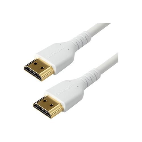 StarTech.com Câble HDMI de haute vitesse avec Ethernet - 1 m - 4K 60 Hz - Premium - Renforcé et durable - Blanc - Premium High speed - câble HDMI avec Ethernet - HDMI mâle pour HDMI mâle - 1 m -...