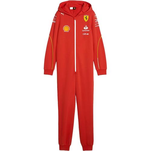 Grenouillère Puma D'équipe Scuderia Ferrari Pour Enfants Team Onesie- Rouge Brûlé