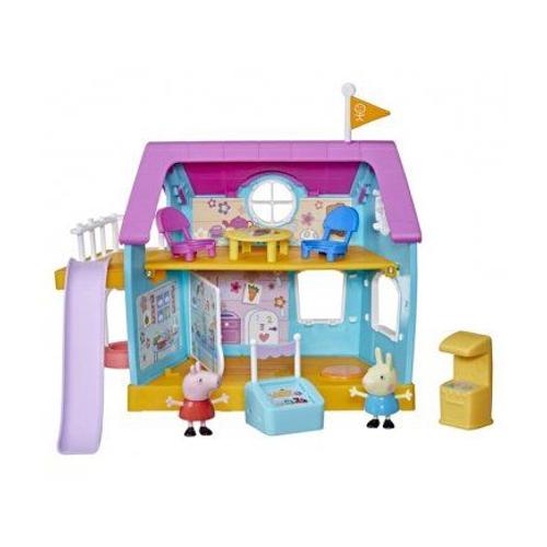 Maison Peppa Pig Et Ses Amis Avec Sons Et Jeux Exterieurs 11 Pieces - Figurines Et Accessoires - Set Jouet Enfant Et Carte