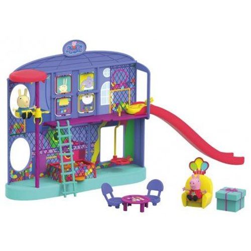 Peppa Pig - Centre De Loisirs Avec Sons, 11 Pieces Dont 2 Figurines - Parc, Aire De Jeux - Set Jouet Prescolaire Et Carte