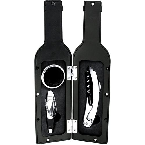 Coffret Set À Vin 4 Pièces Forme Bouteille