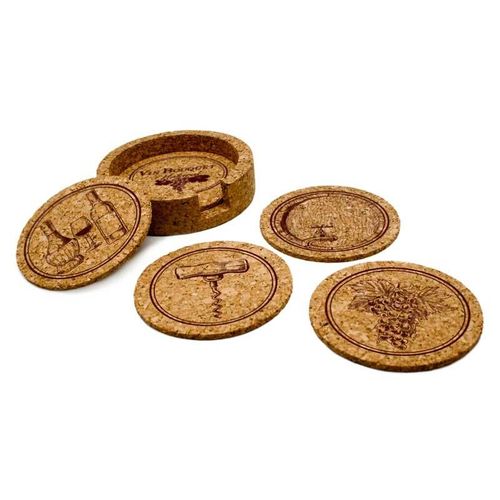 Dessous De Verres En Liège (Lot De 5)