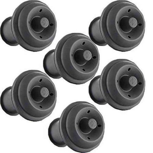 Lot De 6 Bouchons Gris Wine Stoppers