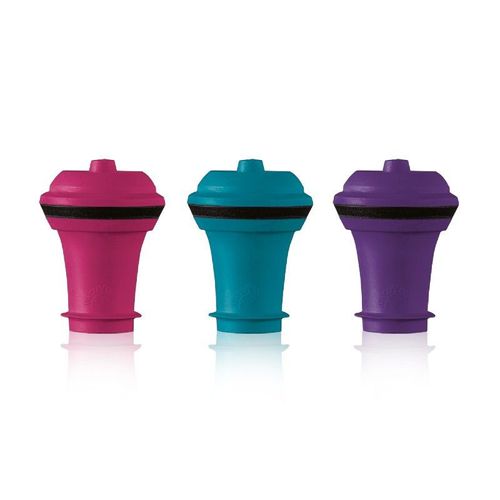 Lot De 3 Bouchons Colorés Wine Stoppers