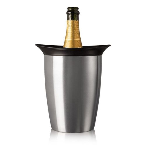 Seau Champagne Cooler Elegant Acier Brossé