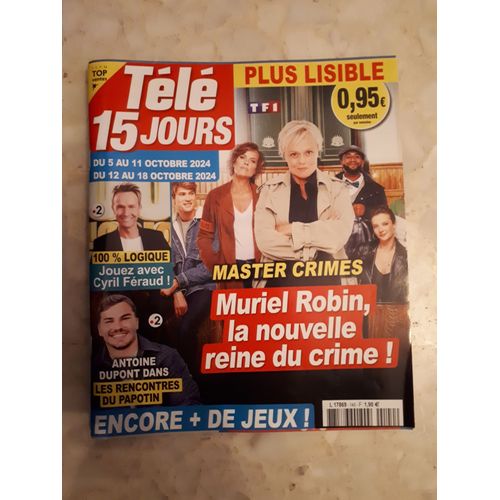 Télé 15 Jours 140 Master Crimes, 100% Logique, Antoine Dupont