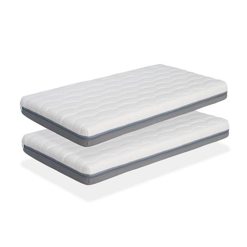 Lot X2 Matelas Mousse À Mémoire 80x200 Kala, Epaisseur 13 Cm, Ergonomique Et Respirant