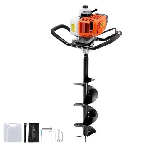 Tarière à Essence-VEVOR-63 CC-Tarière Thermique de Plantation 2400 W avec Forets 200 mm-pour Plantes de Jardin, Jardinage, Planter