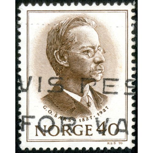 Timbre Oblitéré Norge, G.O. Sars 1837-1927, 40