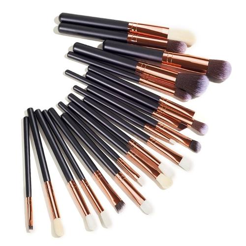 Ensemble De Pinceaux De Maquillage Professionnels, 20 Pièces, Pour Fond De Teint, Contour, Ombre À Paupières, Sourcils, Outils Cosmétiques, Livraison Directe 