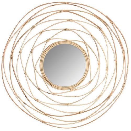 Miroir rotin crazzy Diamètre 80cm