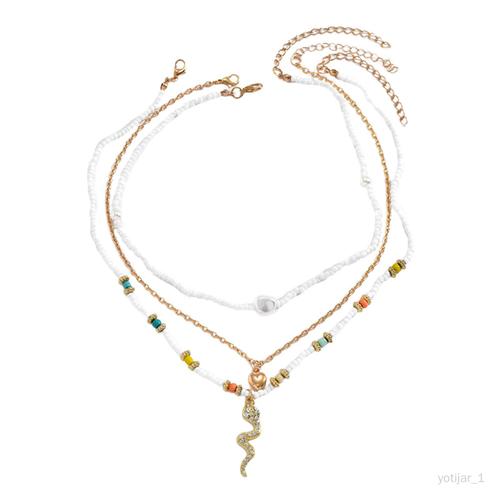 Collier Multicouche De Perles De , Accessoires De Bijoux Collier Pendentif Serpent Colliers Multicouches