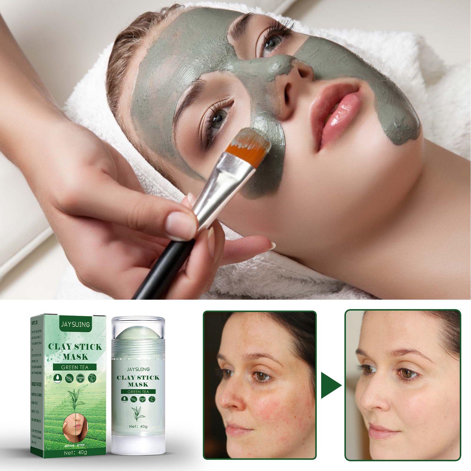 Masque De Nettoyage Au Th Vert, Masque De Boue Pour Hommes ... - 3