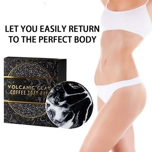 Barre De Savon À Café En Argile Volcanique, Pour Un Nettoyage En Profondeur, Savon Naturel Anti-Cellulite Pour Le Corps Avec Filet À Bulles, Doux Pour La Peau Smj 