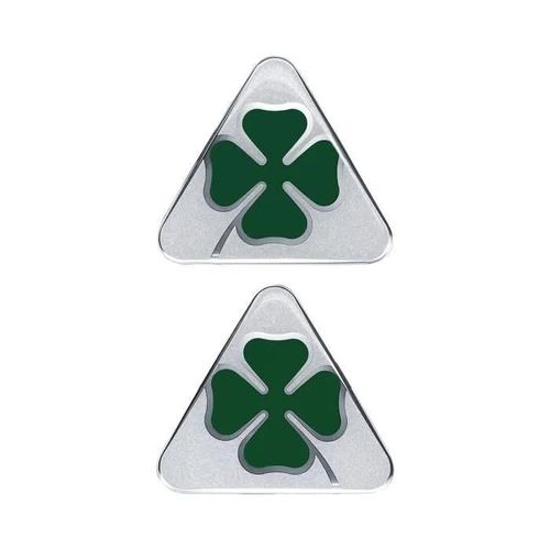 Autocollant 3d - Alfa Romeo - Quadrifoglio Verde - 85 X 95 Mm - 2 Pièces - Flexible Et Brillant