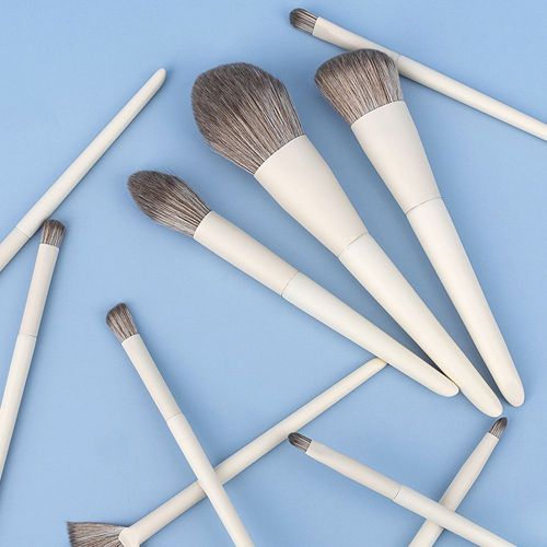 Pinceau De Maquillage À Manche En Bois, Brosse Portable Pour Fard À Paupières, Poudre Pour Femmes Et Filles 