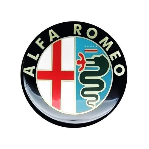 Autocollant 3d Alfa Romeo Logo Années 80, Diamètre 48 Mm