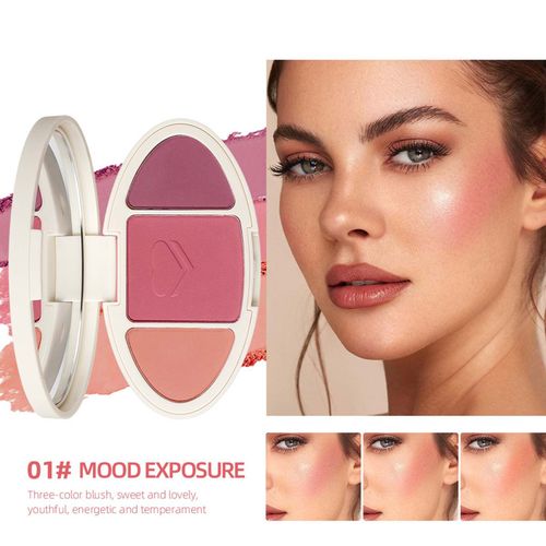 Plateau De Contour Portable Professionnel Pour Femmes Et Filles, Plaque À Blush À Paillettes Brillantes Mates 