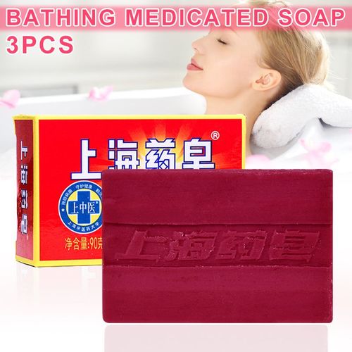 Véritable Shanghai 90g Savon Médicamenteux Pour L'acné Sueur Enlever Douche Nettoyer Soins De La Peau Multi-Usage Avancé Transparent Savon Bain 