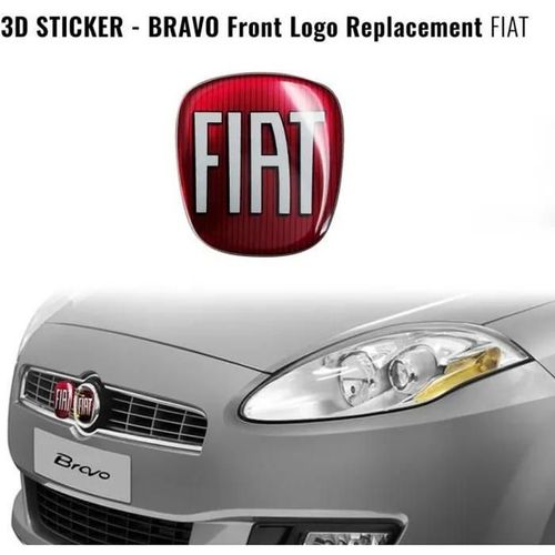 Autocollant Fiat 3d Remplacement Logo Pour Bravo, Avant