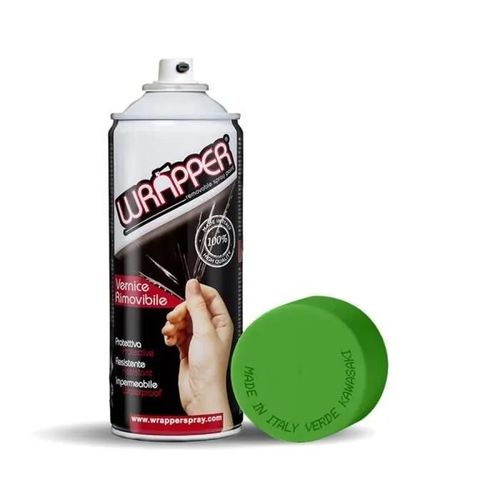Peinture en aérosol - Wrapper - Vert Kawasaki - Amovible - Hydrofuge - Multi-couches