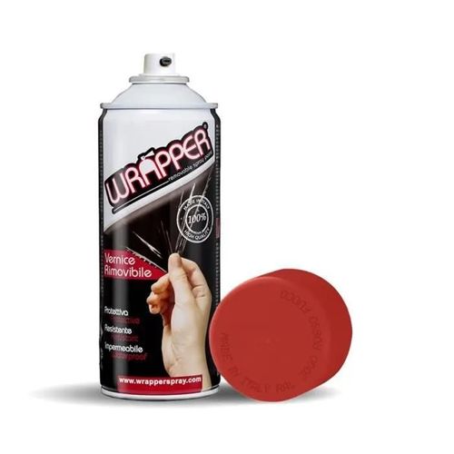 Peinture en Aérosol - Wrapper - RAL 3000 - Rouge Feu - Amovible - Mat - Multi-couches