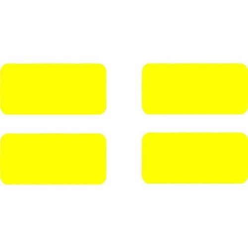 Adhésifs Réfractifs Rectangles, Jaune, Lot De 4