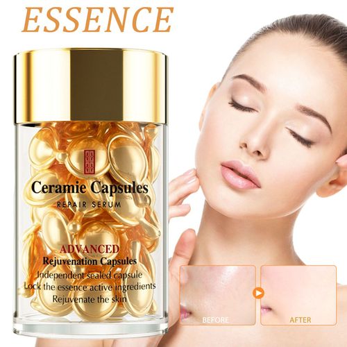 Sérum En Capsule De Collagène Raffermissant, Anti-Âge, Essence Hydratante, Dissolvant De Rides Et De Taches Foncées, Éclaircit Le Visage, Soins Pour La Peau 