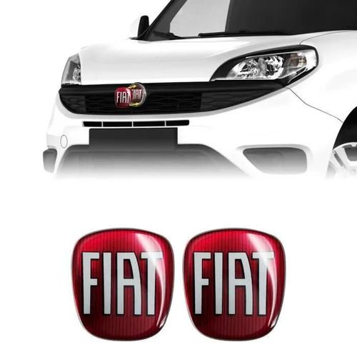 Autocollant Fiat 3d Remplacement Logo Pour Doblò, Avant Et Arrière