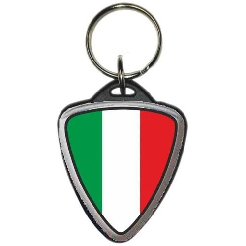 Porte-clé Moto Soft Kry Shield Drapeau Italie Base Noir