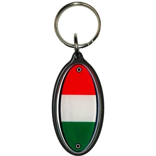 Porte-Clé Moto Soft Key Ovale Italie Base Noir