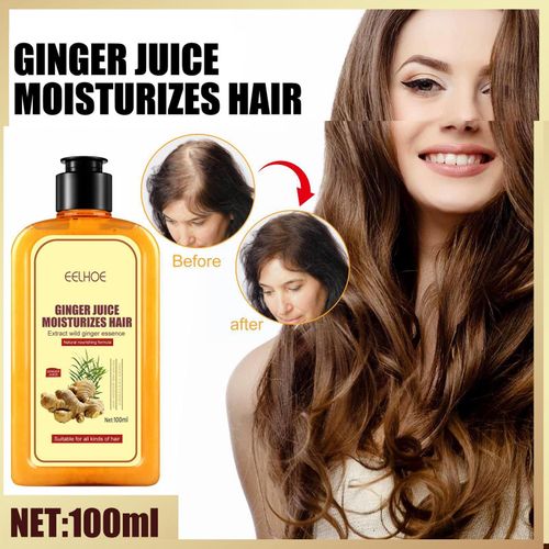 Shampoing Naturel Au Gingembre, 100ml, Anti-Perte De Cheveux, Améliore Les Soins, Huile, Élimine Les Dépôts, Extrémités Cassées, Repousse Des Cheveux, B5t9 