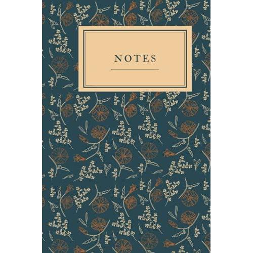 Dark Green And Copper Organic Pattern Vintage Notebook: Notebook / Journal