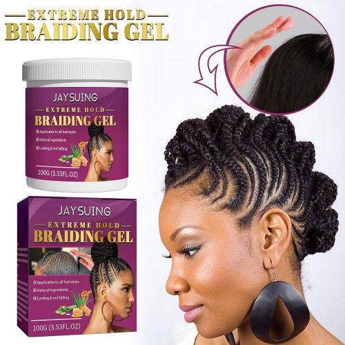 Gel De Tressage Pour Cheveux, Crème De Cire Coiffante, Longue Tenue, Forte Tenue, Pommade, Cire Coiffante, Anti-Frisottis, Contrôle De La Coiffure, 100g 