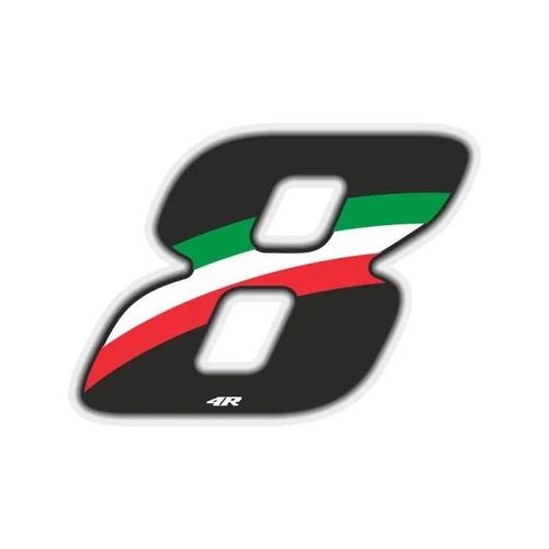 Nombre De Course 8 Grand, Drapeau Italien, 10 X 7,5 Cm