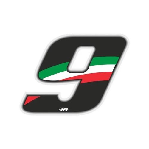 Nombre De Course 9 Grand, Drapeau Italien, 10 X 7,5 Cm