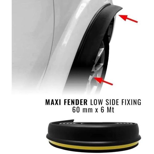 Profilés Adhésifs Garde-Boue Pour Jantes Voiture, Fixation Par Le Bas, Rouleau 60 Mm X 6 Mt