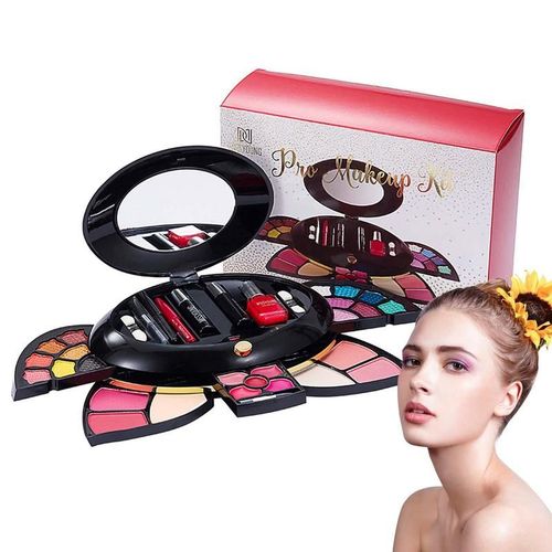 Coffret De Maquillage Professionnel Pour Filles Et Femmes, Fard À Barrage, Fard À Joues, Mascara, Poudre Pour Le Visage, Rouge À Lèvres Avec Miroir, Coffret Cadeau 